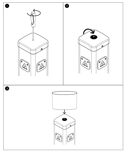 Charge Amps Column, Sticker Plate- pidike